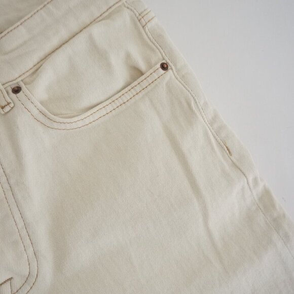 Zara Denim Cream Straight Leg Denim Jeans Size 30 - Picture 8 of 14